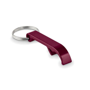 Apribottiglie in alluminio bordeaux - personalizzabile con logo