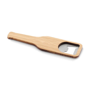 Apribottiglie in bamboo natural - personalizzabile con logo