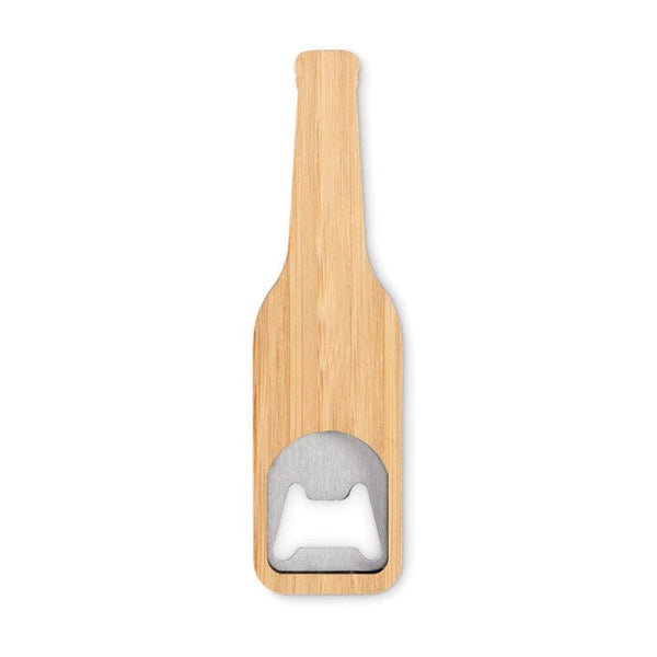 Apribottiglie in bamboo natural - personalizzabile con logo