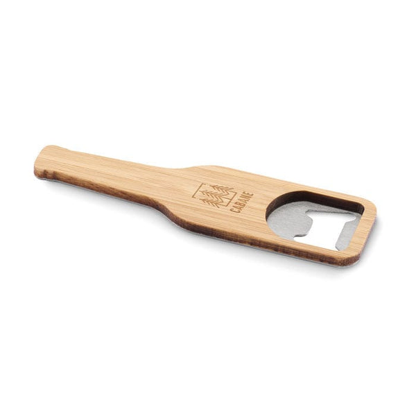 Apribottiglie in bamboo natural - personalizzabile con logo