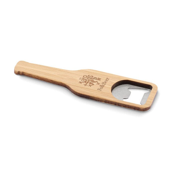 Apribottiglie in bamboo natural - personalizzabile con logo