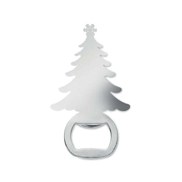 Apribottiglie motivo natalizio Color  Color argento - personalizzabile con logo