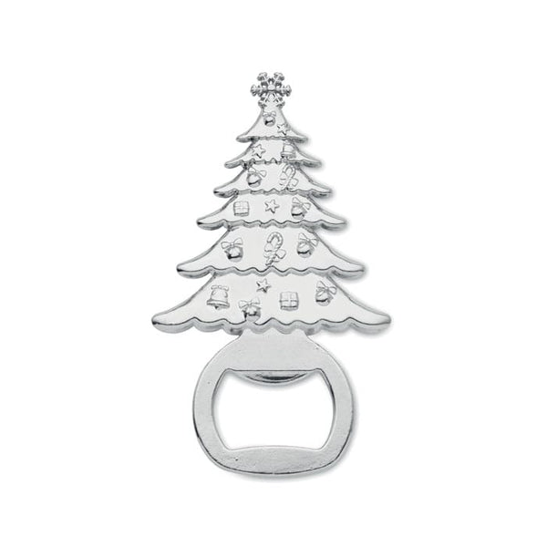 Apribottiglie motivo natalizio Color  Color argento - personalizzabile con logo