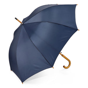 Aran 190T Poliestere 23" Ombrello con gancio Apertura automatica blu navy - personalizzabile con logo
