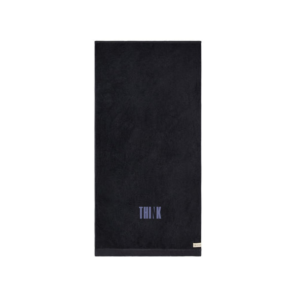 Asciugamani VINGA Birch 70x140 nero - personalizzabile con logo