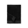 Asciugamani VINGA Birch 70x140 nero - personalizzabile con logo