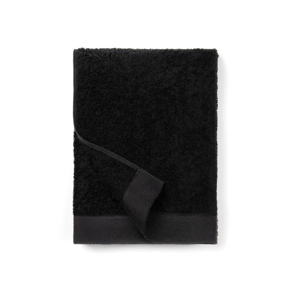 Asciugamani VINGA Birch 70x140 nero - personalizzabile con logo