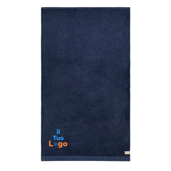 Asciugamani VINGA Birch 90x150 blu - personalizzabile con logo