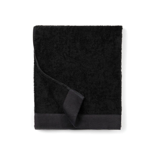 Asciugamani VINGA Birch 90x150 nero - personalizzabile con logo
