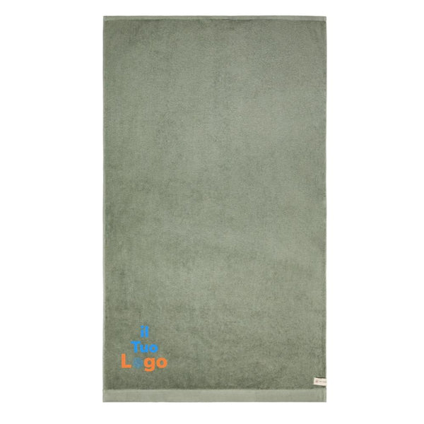 Asciugamani VINGA Birch 90x150 verde - personalizzabile con logo