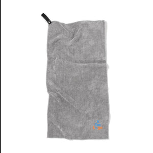 Asciugamano active dry VINGA in RPET GRS grigio - personalizzabile con logo