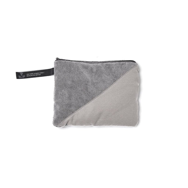 Asciugamano active dry VINGA in RPET GRS grigio - personalizzabile con logo