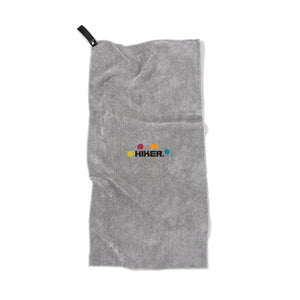 Asciugamano active dry VINGA in RPET GRS grigio - personalizzabile con logo