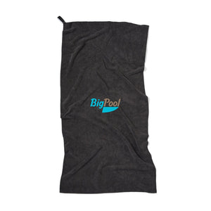 Asciugamano active dry VINGA in RPET GRS nero - personalizzabile con logo