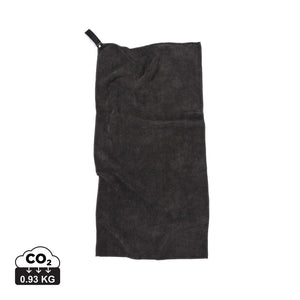 Asciugamano active dry VINGA in RPET GRS nero - personalizzabile con logo