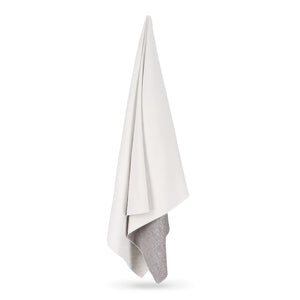 Asciugamano ad asciugatura rapida R-PET 100x180cm sublimazione Bianco / grigio - personalizzabile con logo