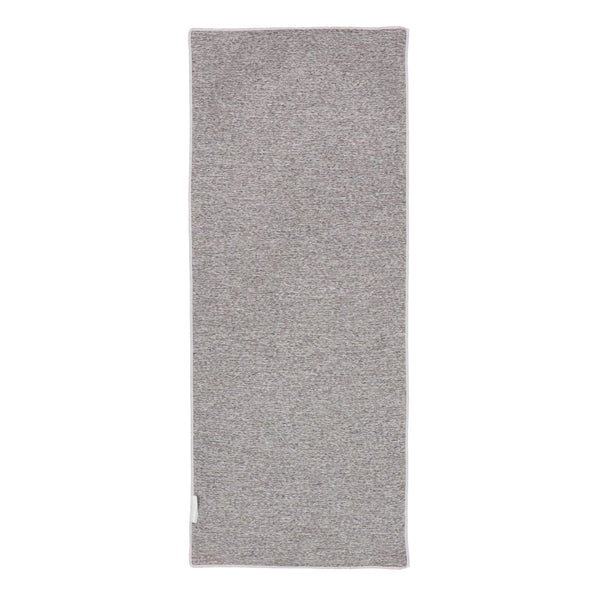 Asciugamano ad asciugatura rapida R-PET 30x80cm Bianco / grigio - personalizzabile con logo
