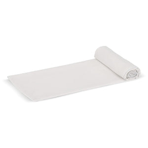 Asciugamano ad asciugatura rapida R-PET 30x80cm Bianco / grigio - personalizzabile con logo