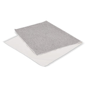 Asciugamano ad asciugatura rapida R-PET 50x100cm Bianco / grigio - personalizzabile con logo