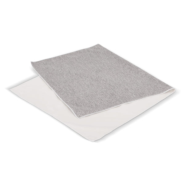 Asciugamano ad asciugatura rapida R-PET 50x100cm Bianco / grigio - personalizzabile con logo