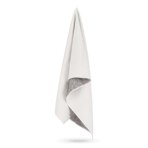 Asciugamano ad asciugatura rapida R-PET 50x100cm Bianco / grigio - personalizzabile con logo