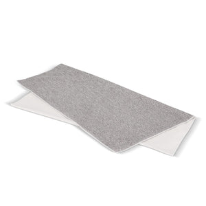 Asciugamano ad asciugatura rapida R-PET 70x140cm Bianco / grigio - personalizzabile con logo