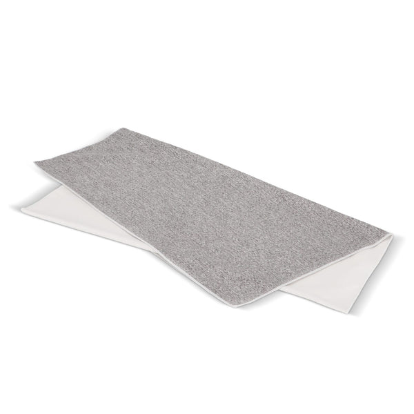Asciugamano ad asciugatura rapida R-PET 70x140cm Bianco / grigio - personalizzabile con logo