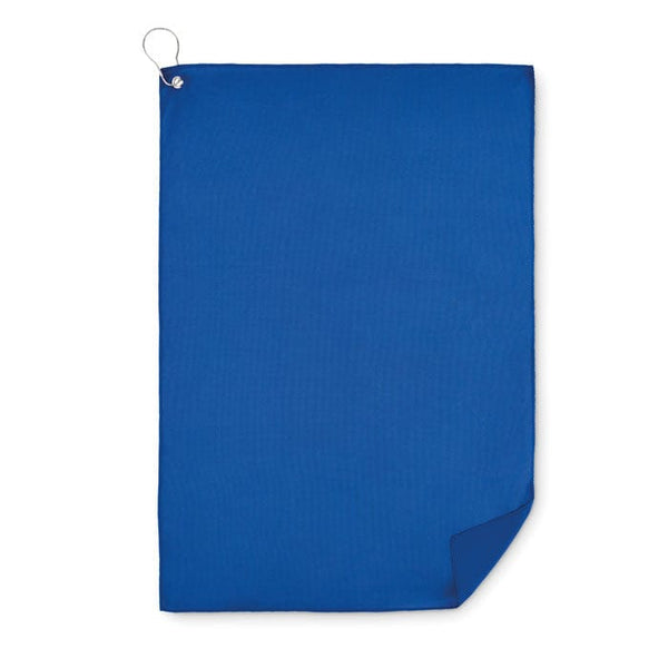 Asciugamano da golf in RPET blu - personalizzabile con logo