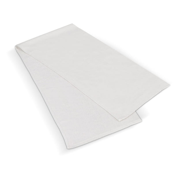 Asciugamano double-face con stampa in  sublimazione 30x130 cm 400g/m² Bianco - personalizzabile con logo