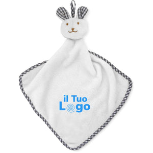 Asciugamano dudù bimbo bianco - personalizzabile con logo