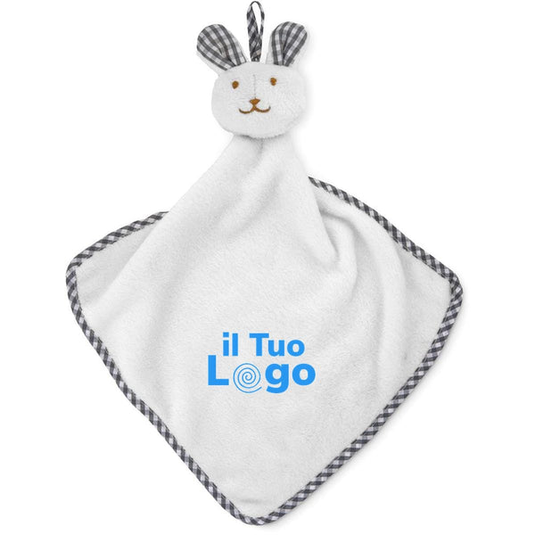Asciugamano dudù bimbo bianco - personalizzabile con logo