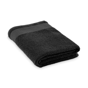 Asciugamano grande da bagno in cotone Nero - personalizzabile con logo