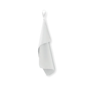 Asciugamano in microfibra 30 x 50 Bianco - personalizzabile con logo