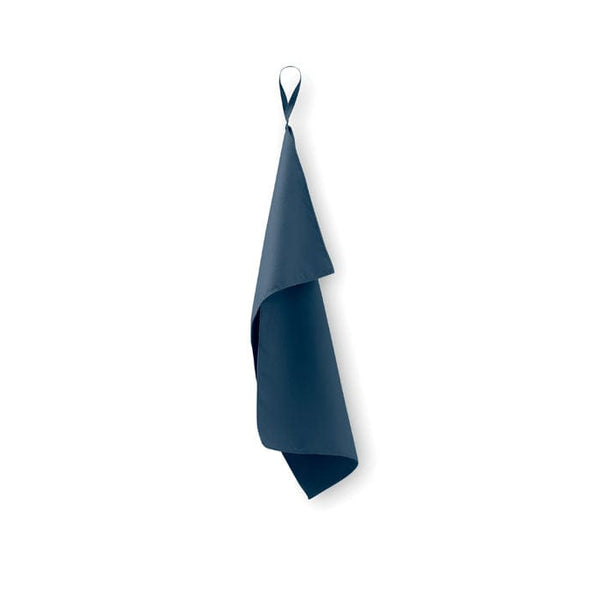 Asciugamano in microfibra 30 x 50 Blu - personalizzabile con logo