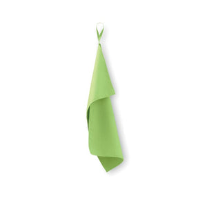 Asciugamano in microfibra 30 x 50 Verde calce - personalizzabile con logo