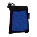 Asciugamano rinfrescante R-PET 30x80cm nero and Blue - personalizzabile con logo