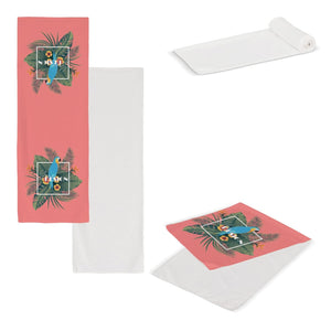 Asciugamano rinfrescante R-PET 30x80cm sublimazione Bianco - personalizzabile con logo