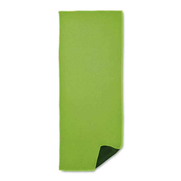 Asciugamano sport verde calce - personalizzabile con logo