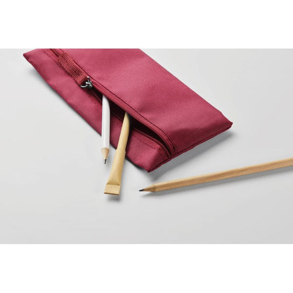 Astuccio con cerniera poliestere 300D RPET - personalizzabile con logo