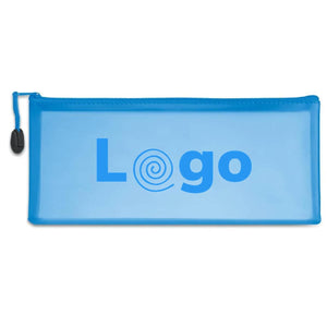 Astuccio in PVC blu - personalizzabile con logo
