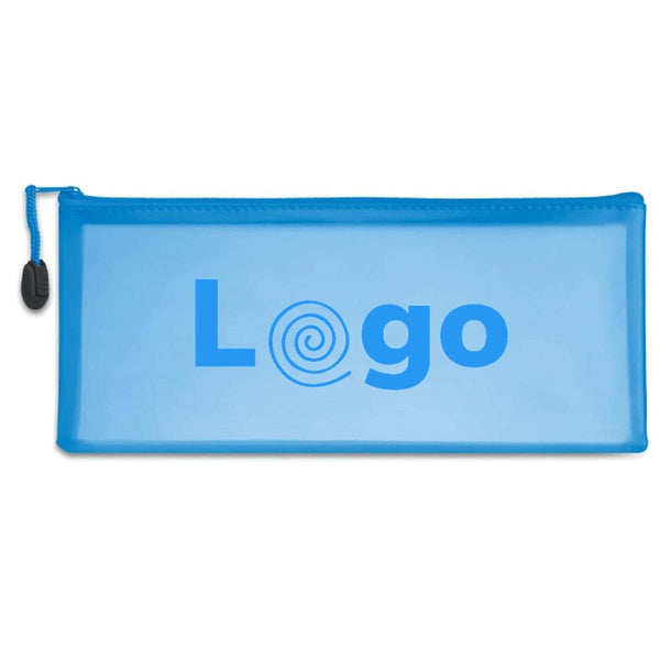 Astuccio in PVC blu - personalizzabile con logo