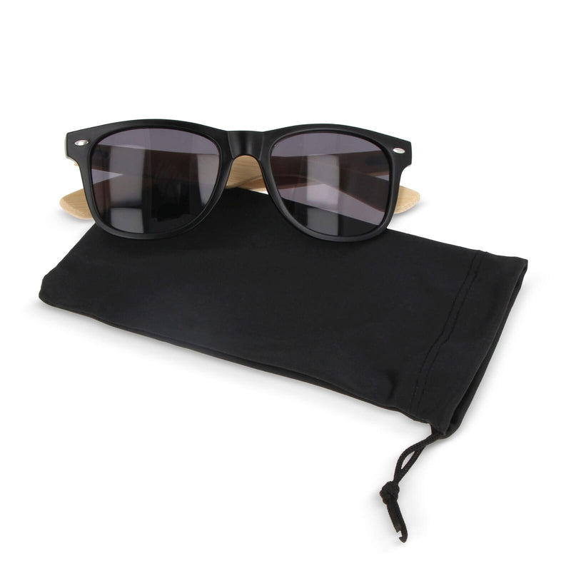 Astuccio per occhiali da sole in RPET Nero - personalizzabile con logo