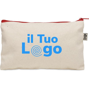Astuccio porta cosmetici in cotone - personalizzabile con logo