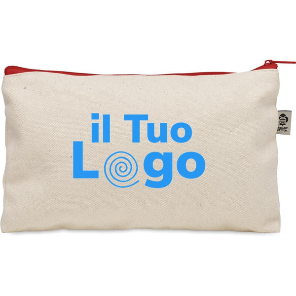 Astuccio porta cosmetici in cotone - personalizzabile con logo
