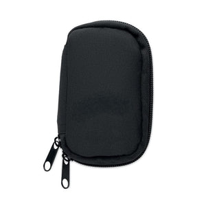Astuccio Portachiavi in 300D RPET Nero - personalizzabile con logo