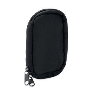 Astuccio Portachiavi in 300D RPET Nero - personalizzabile con logo