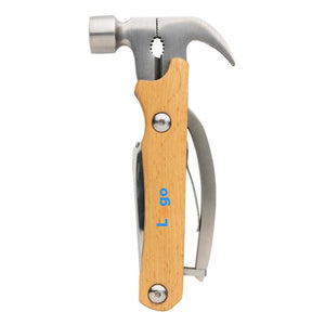 Attrezzo a martello in legno marrone - personalizzabile con logo