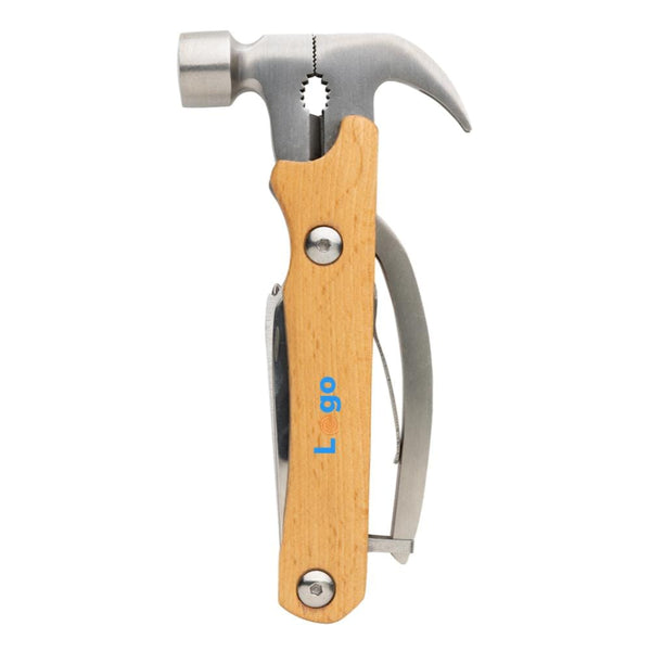Attrezzo a martello in legno marrone - personalizzabile con logo