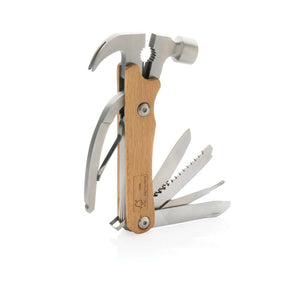 Attrezzo a martello in legno marrone - personalizzabile con logo