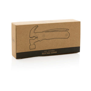 Attrezzo a martello in legno marrone - personalizzabile con logo